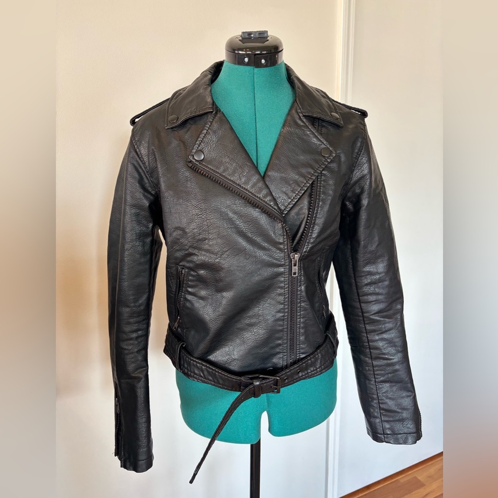 Wild Fable / Target Women's Black Began Leather Biker style jacket, M